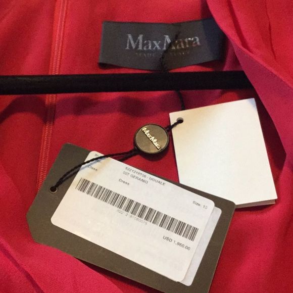 Genarca PleatedLong Sleeve Georgette Gown MAX MARA - Picture 10 of 12